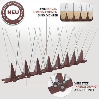 4M Taubenabwehr Spikes Edelstahl Balkon Gegen Vogeldreck 16x