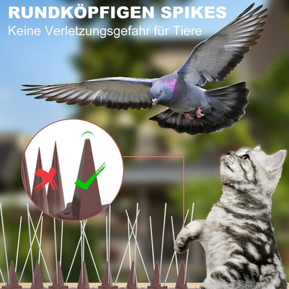 4M Taubenabwehr Spikes Edelstahl Balkon Gegen Vogeldreck 16x