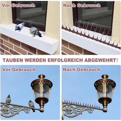 4M Taubenabwehr Spikes Edelstahl Balkon Gegen Vogeldreck 16x