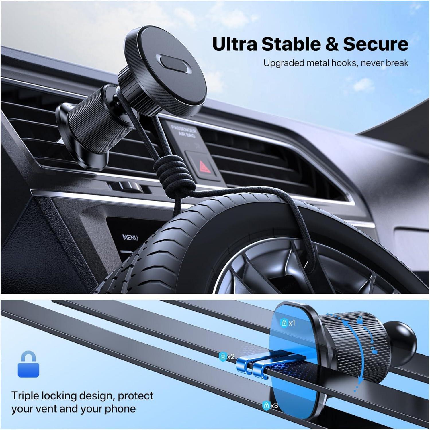 Miracase Magnetische Handyhalterung Auto Lüftung 6 Starke Magnete