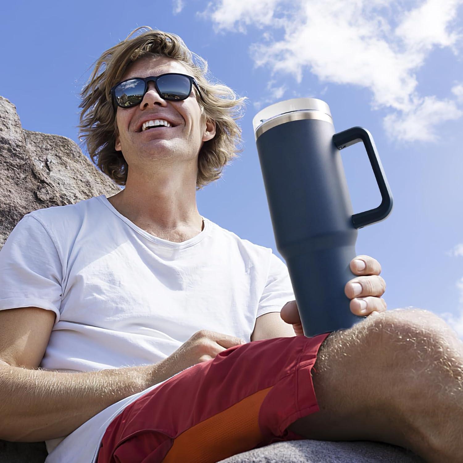 Livole 40oz Edelstahl Thermobecher mit Griff und