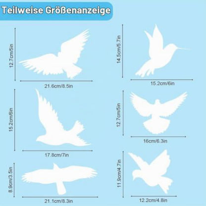 Vogel Aufkleber Fenster – 48 Stück Anti-Kollision Schutz