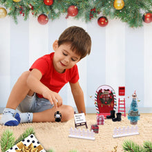 Wichteltür Zubehör Set Weihnachten Holz Miniatur 18pcs