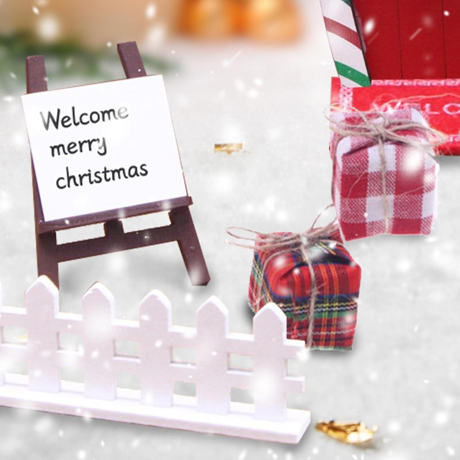 Miniatur Wichteltür Zubehör Set Weihnachten Holz