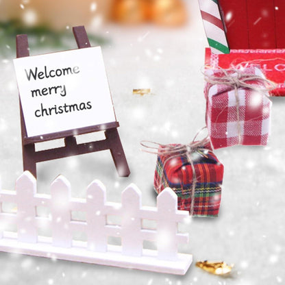 Miniatur Wichteltür Zubehör Set Weihnachten Holz