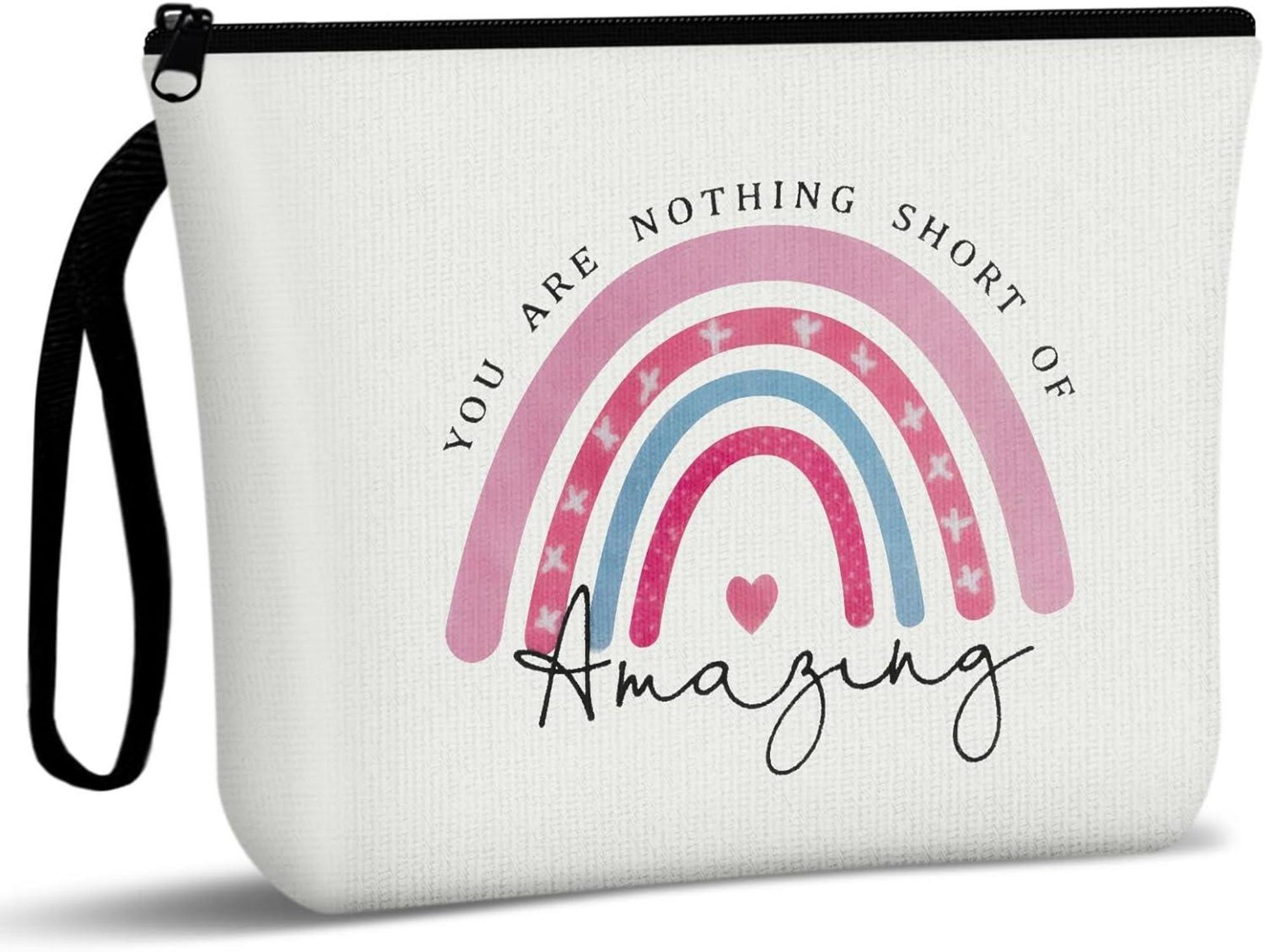 Canvas Kosmetiktasche Damen Make-up Organizer groß Regenbogenmuster