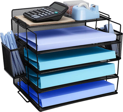 Briefablage Büro Dokumentenablage Stifthalter Organizer Mesh