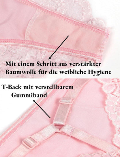 Spitze String Tanga Set Damen Sexy Unterwäsche Dessous XS-S A