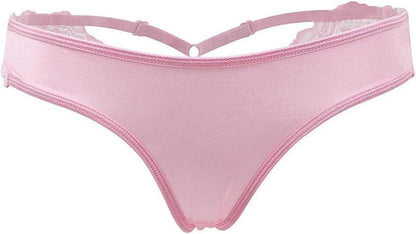 ohyeahlady Thong Brazilian Slip Damen Sexy Spitze Unterwäsche 2er Pack XS-S Rosa