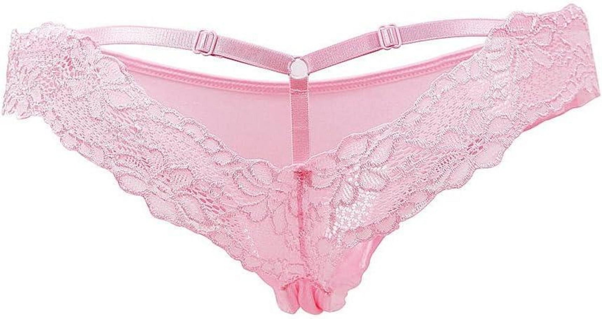 Damen Sexy Spitze String Tanga Set 2er Pack XS-S Rosa A