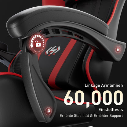 Gaming Stuhl Ergonomischer Racing Gamer Sessel Taschenfederkissen