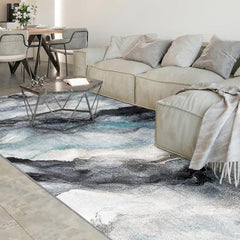 Moderner Kurzflor Teppich 160x230 cm Blau - Weich rutschfest