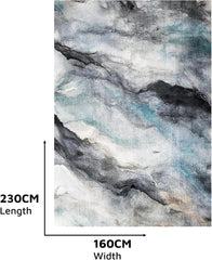 Moderner Teppich Blau Kurzflor 160x230 cm - Weich rutschfest