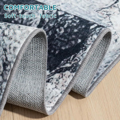 Vamcheer Moderner Kurzflor Teppich Blau 160x230 cm