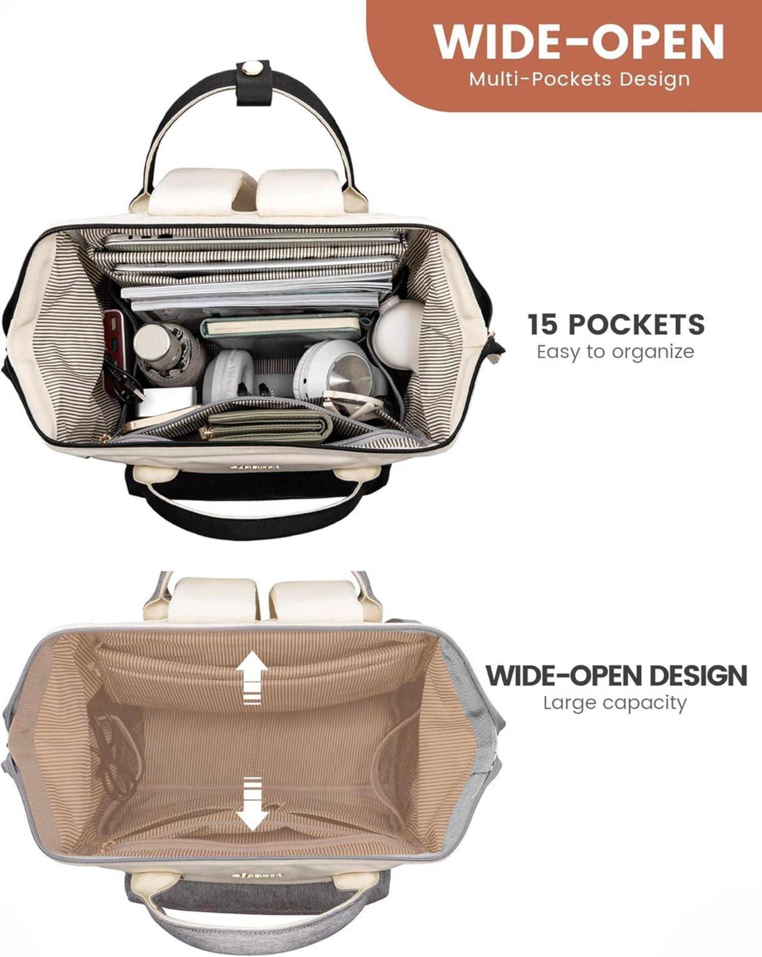 15,6 Zoll Laptop Rucksack Frauen wasserdicht Handtasche