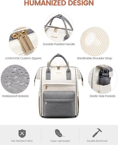 Laptop Rucksack 15,6 Zoll Wasserdicht USB-Ladeanschluss Diebstahlsicherung