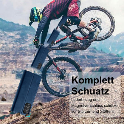 Samsung Galaxy A32 5G Handyhülle Leder Klappbar Wallet Schutz Blau