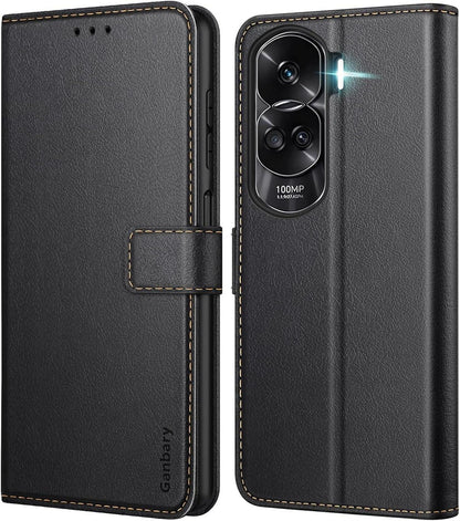 Handyhülle für Honor 90 Lite - Leder Klapphülle mit Kartenschlitzen