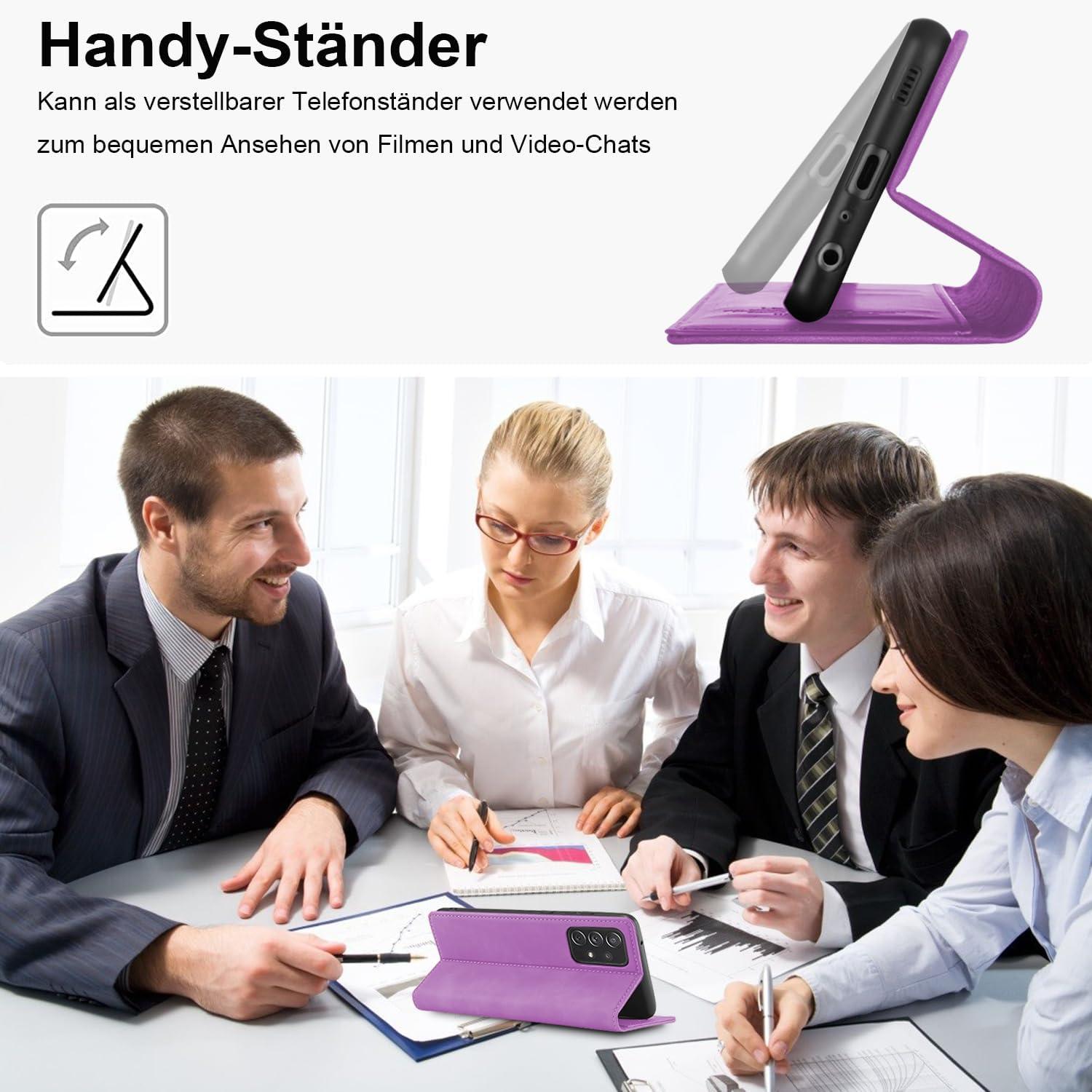Samsung Galaxy A32 5G Handyhülle Leder Flip Wallet Schutzhülle Holster