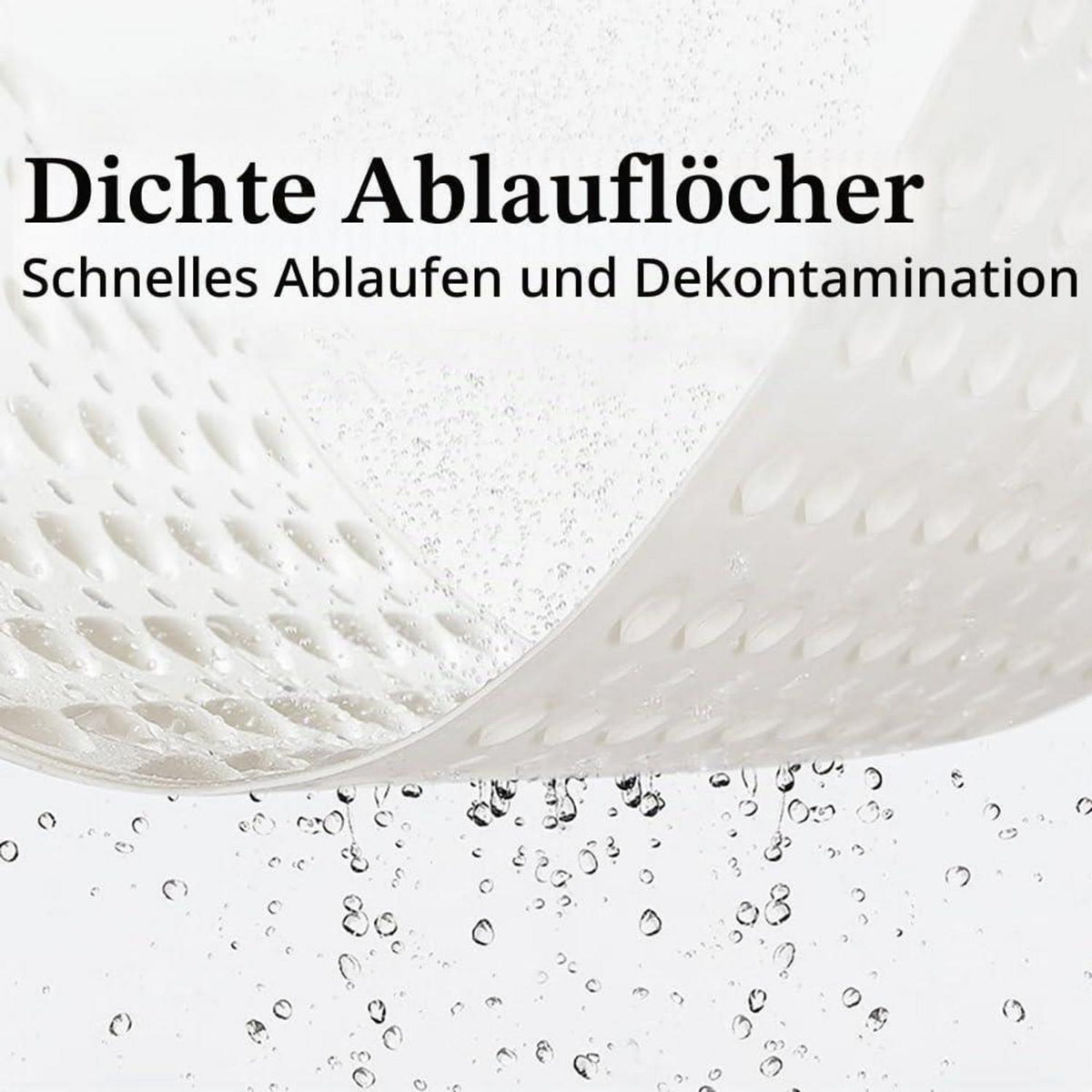 Rutschfeste Duschmatte 120x80cm mit Fußbürsten-Zone