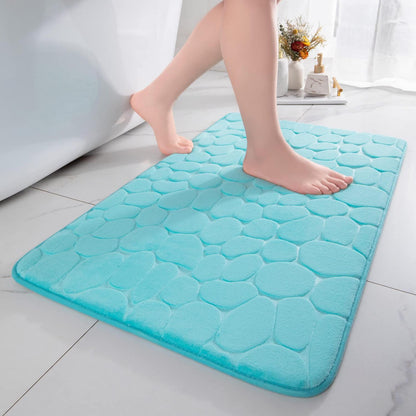 Memory Foam Badematte rutschfest, blaugrün, 60x90 cm