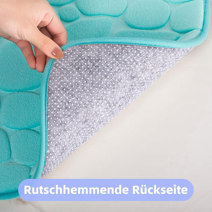 Memory Foam Badematte rutschfest, blaugrün, 60x90 cm