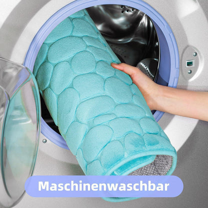 Memory Foam Badematte rutschfest, blaugrün, 60x90 cm