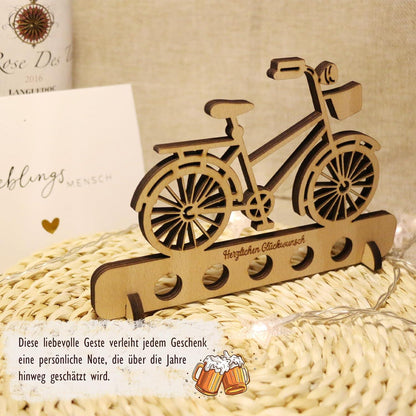Holzdekoration für Geldgeschenke - Fahrrad Deko für Geburtstag und Reise