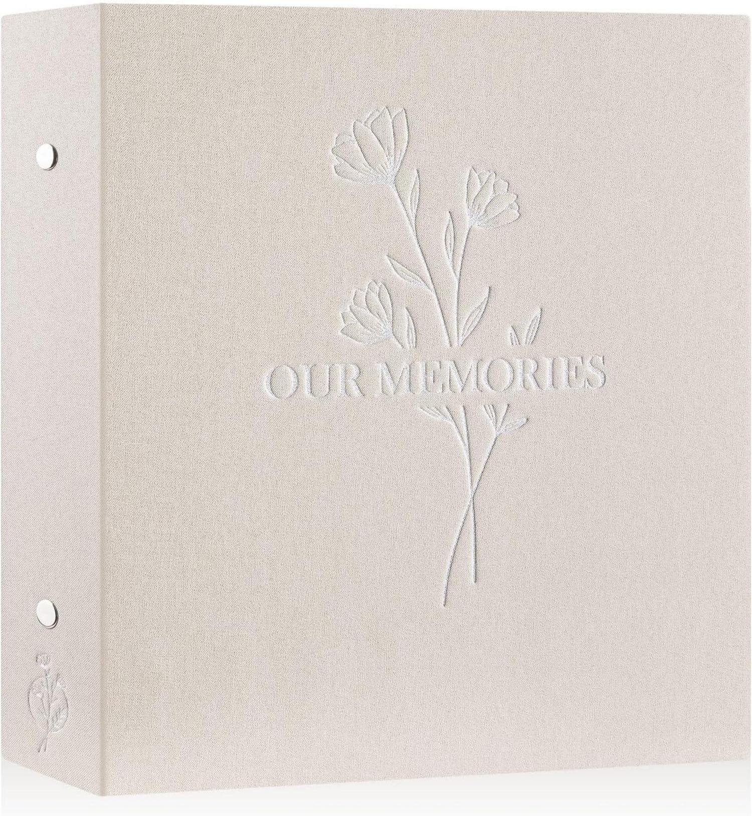 Fotoalbum 10x15 600 Leinen Einstecken Einsteckalbum Beige