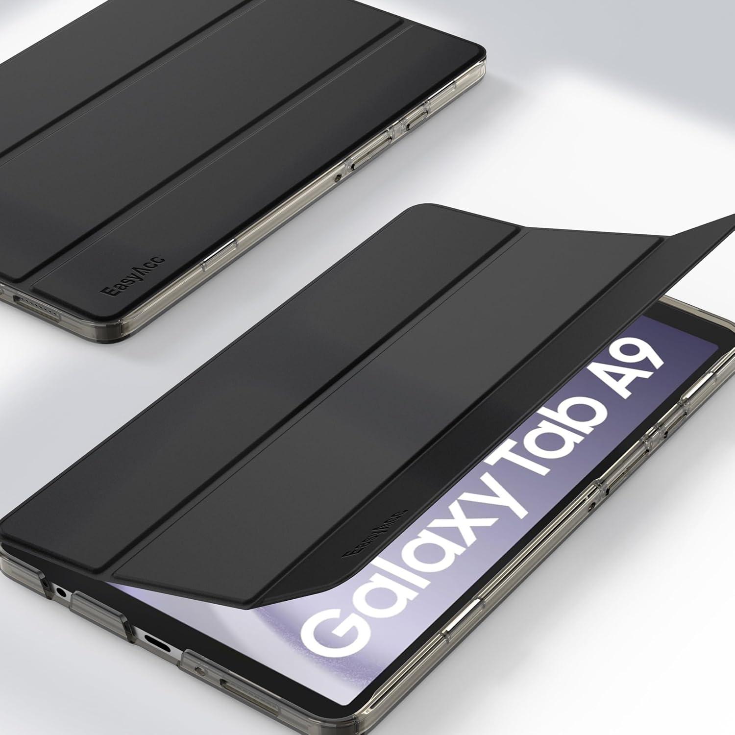 Schwarze PU Lederhülle für Samsung Galaxy Tab A9 8.7 Zoll