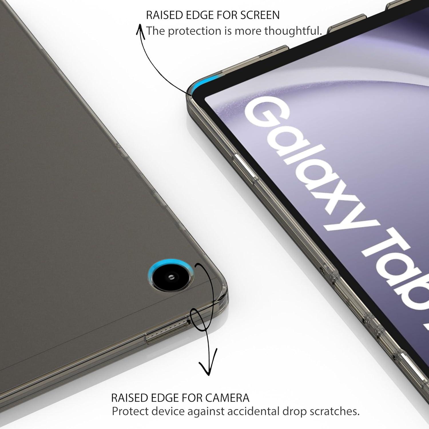 Schwarze PU Leder Hülle für Samsung Galaxy Tab A9 8.7 Zoll 2023 SM-X110 X115