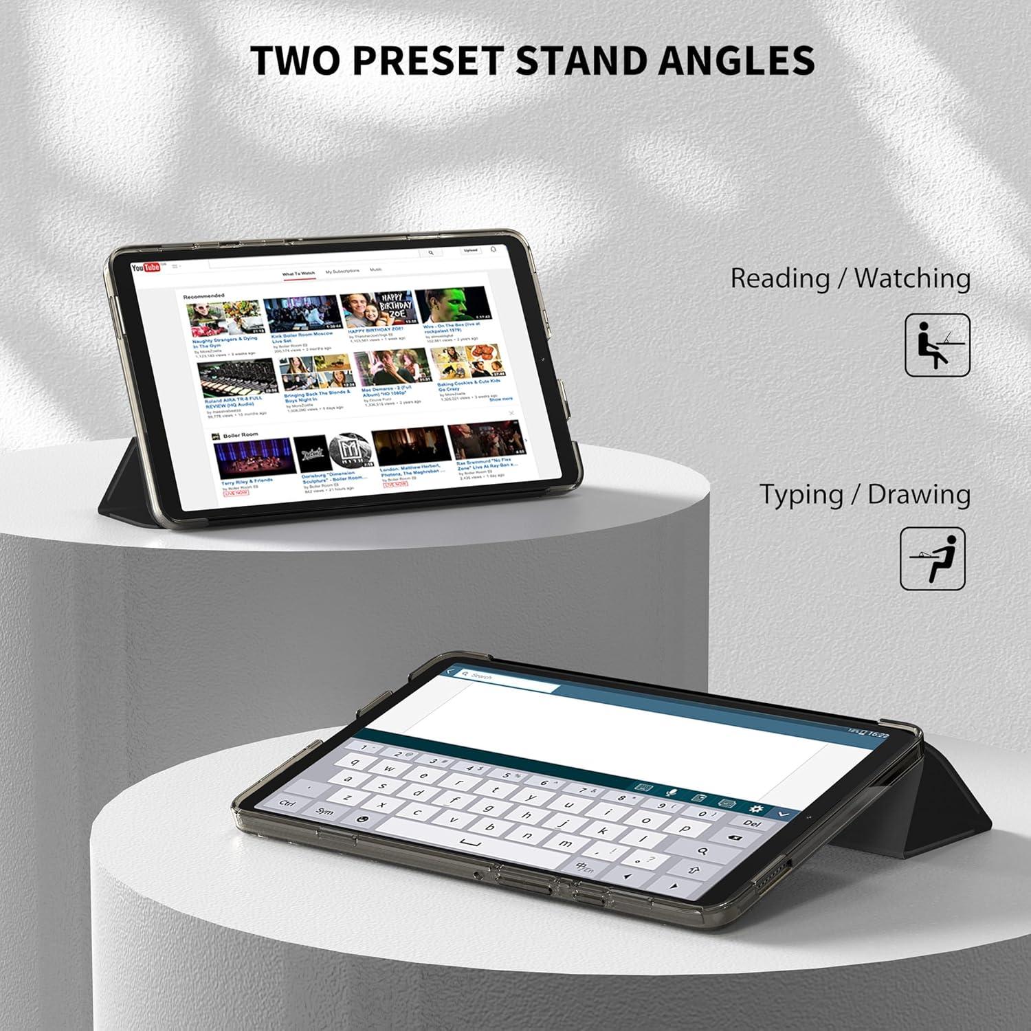 Schwarze PU Leder Hülle für Samsung Galaxy Tab A9 8.7 Zoll 2023 SM-X110 X115