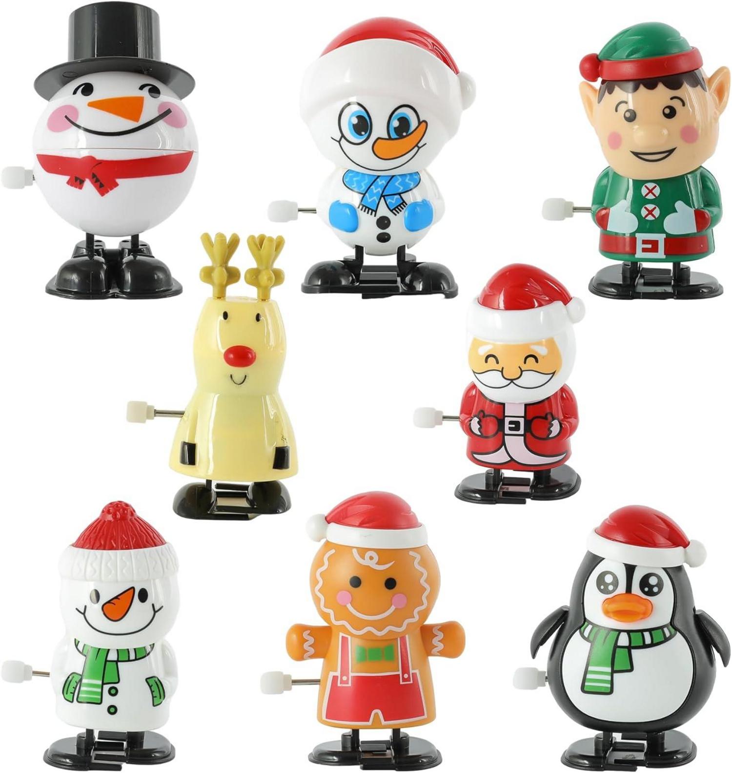Weihnachts-Aufziehspielzeug Uhrwerk Lauf Springspielzeug 8 Stück