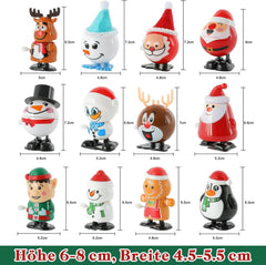 Weihnachts-Aufziehspielzeug für Kinder - 12 Stück Uhrwerk