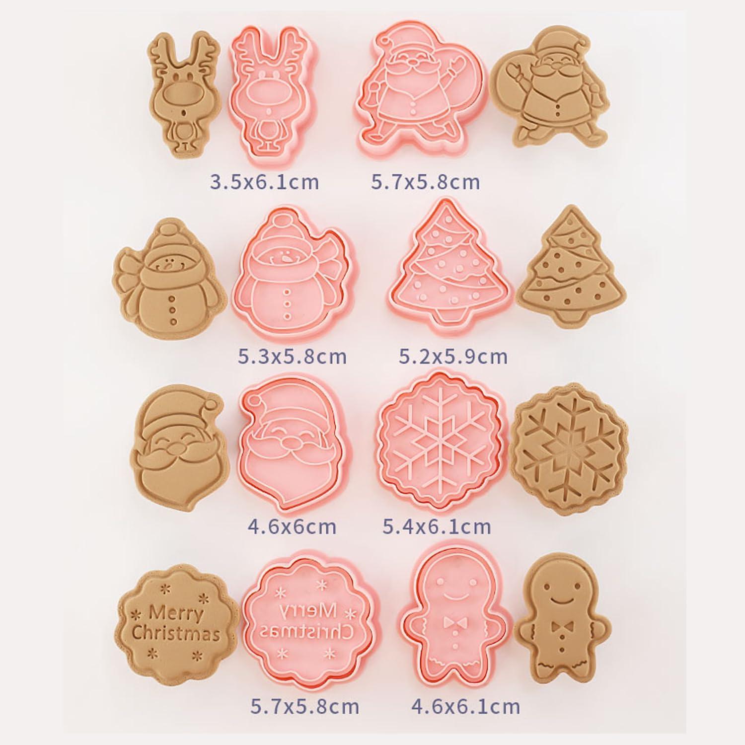 Ausstechförmchen Weihnachten - 8 Stück 3D Set für Plätzchen