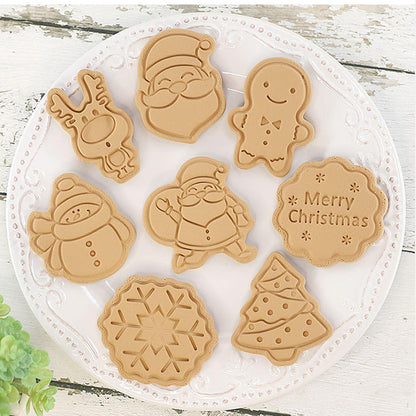 Ausstechförmchen Weihnachten 3D Set 8 Stück Christmas Cookies