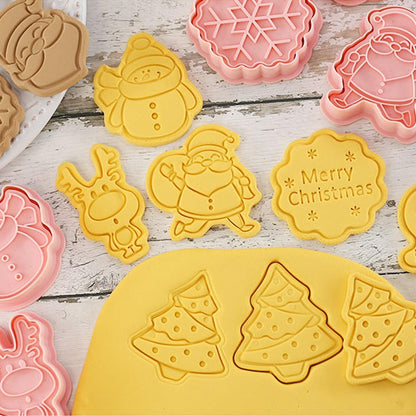 Ausstechförmchen Weihnachten 3D Set 8-teilig Küchen Backzubehör