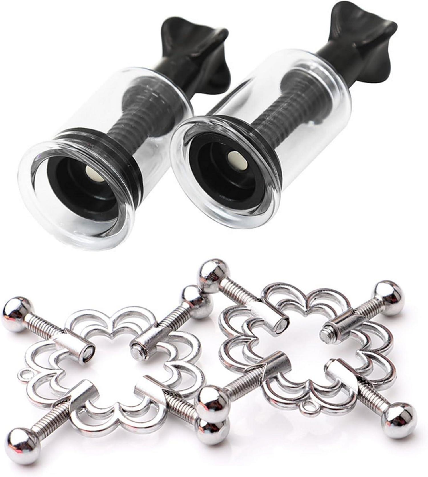 2er Blume Nippelklemmen Nippelsauger Sexspielzeug BDSM Fetish