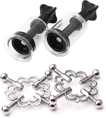 2er Blume Nippelklemmen Nippelsauger Sexspielzeug BDSM Fetish
