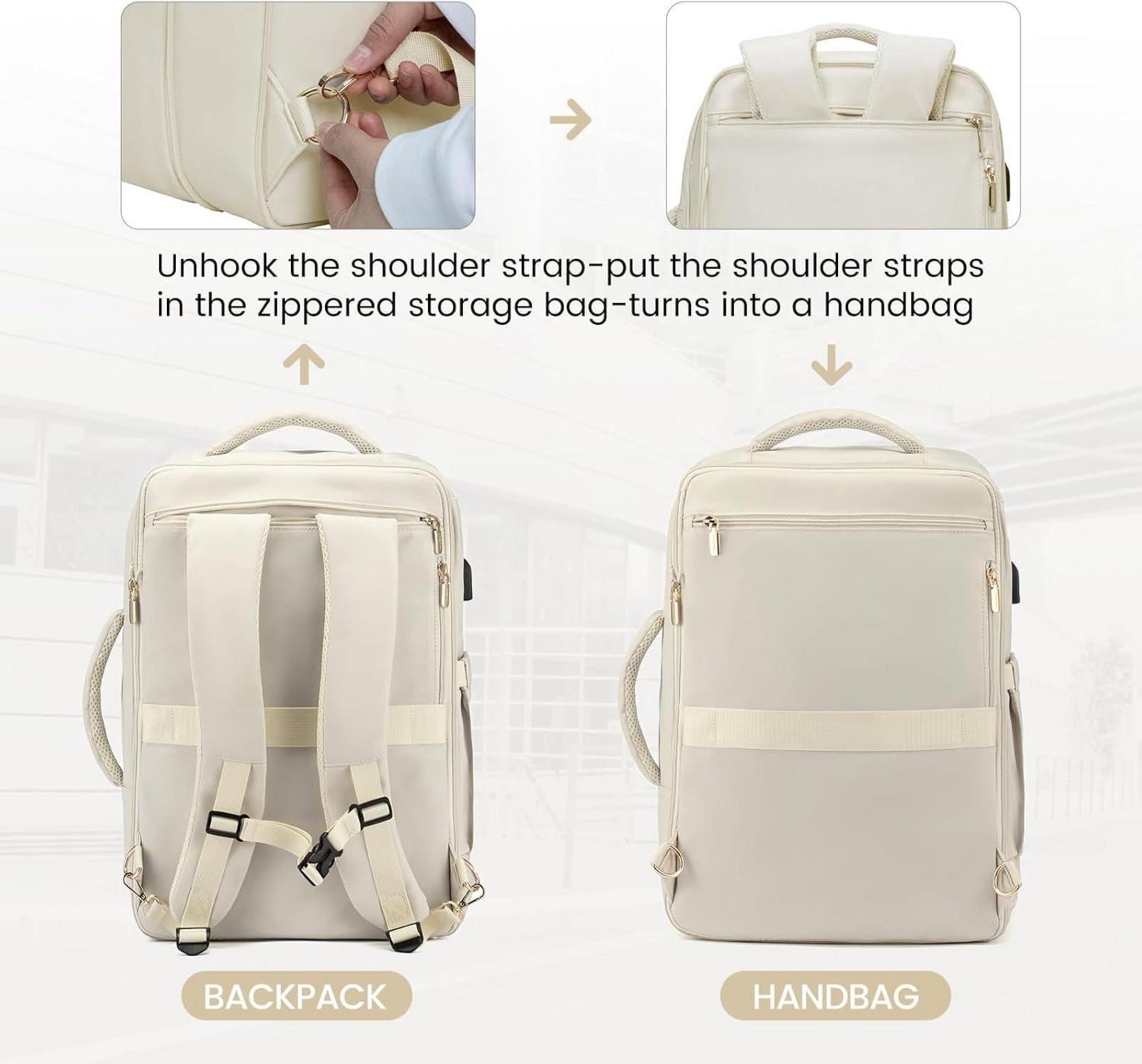 Großer Damen Rucksack mit Schuhfach & Laptopfach, 17