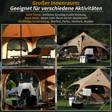Tipi Zelt Baumwolle 6-8 Personen Canvas Großes Glamping Zelt