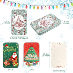 Weihnachten Blechdose mit Deckel Metalldose 6 Stück