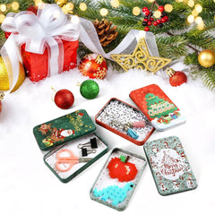 Blechdose Weihnachten mit Deckel Metalldose Geschenkbox 6 Stück