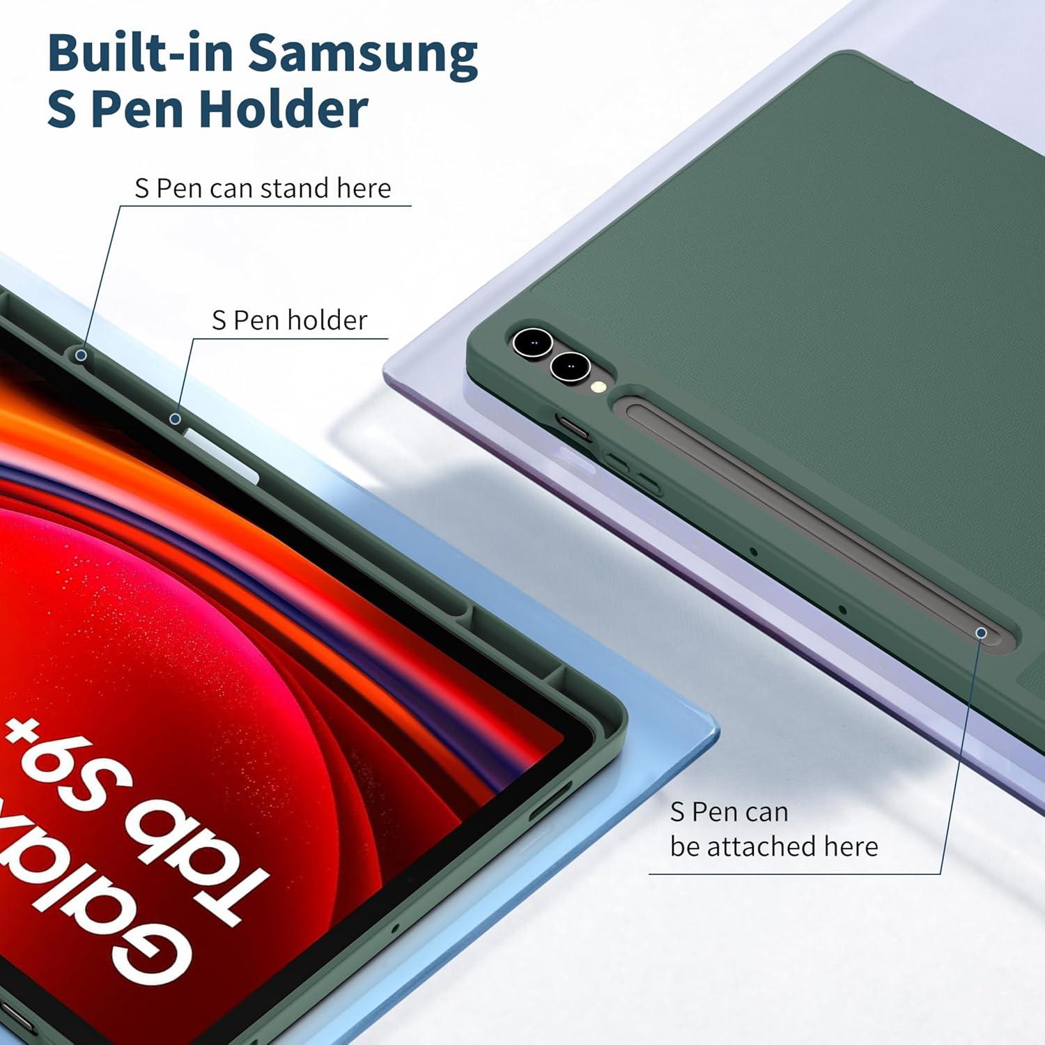 Hülle für Samsung Galaxy Tab S9 FE+ 12,4 Zoll 2023 mit S Pen Halter