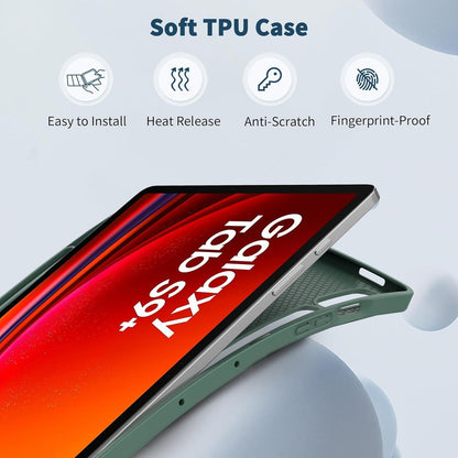 EasyAcc Samsung Galaxy Tab S9 FE/S9+ 12,4 Zoll Hülle Nachtgrün