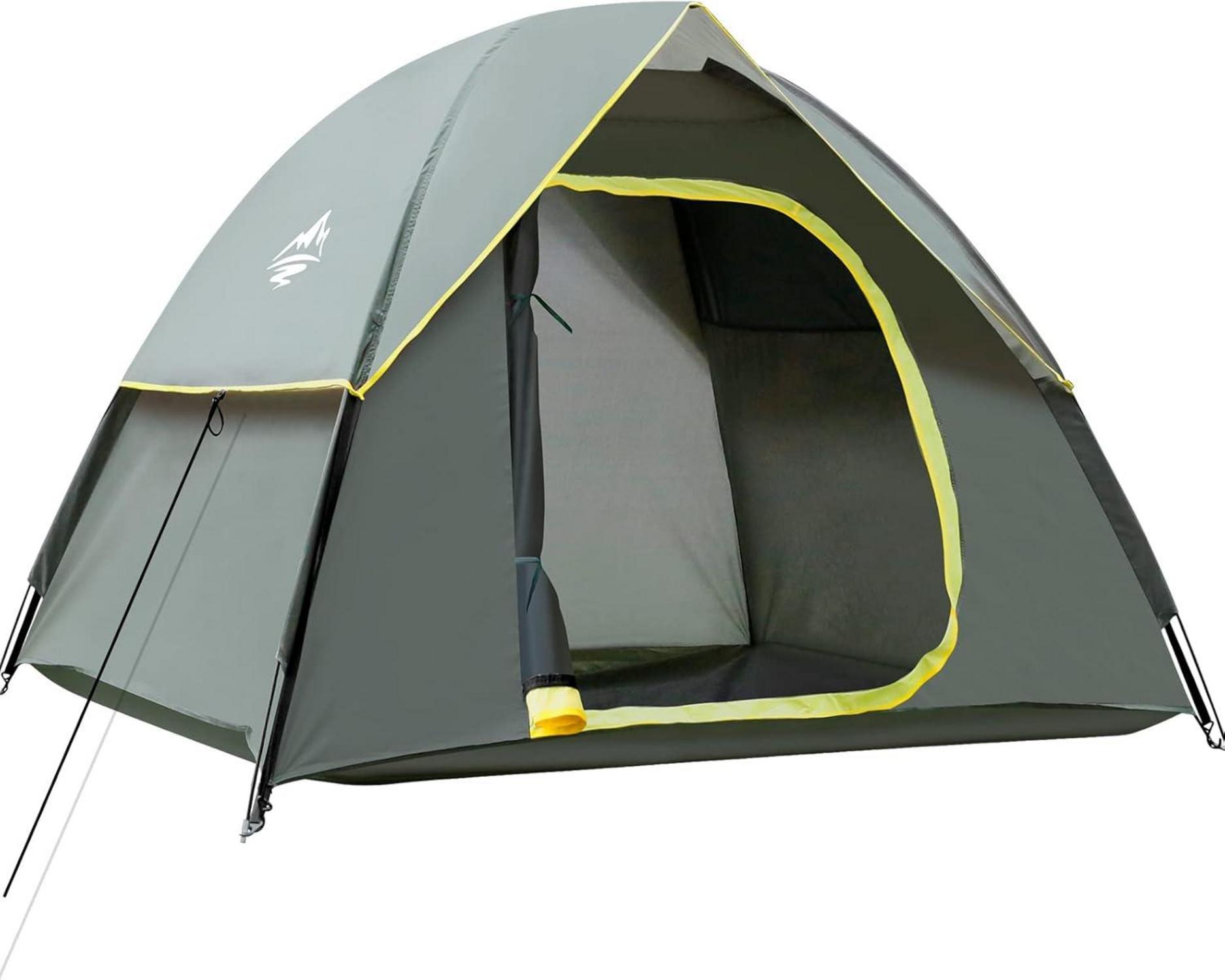 Leichtes Campingzelt für 2-3 Personen, Kuppelzelt winddicht mit