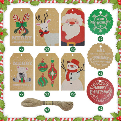 12 Blatt Weihnachtsgeschenkpapier Hochwertiges Kraftpapier 50x70 cm