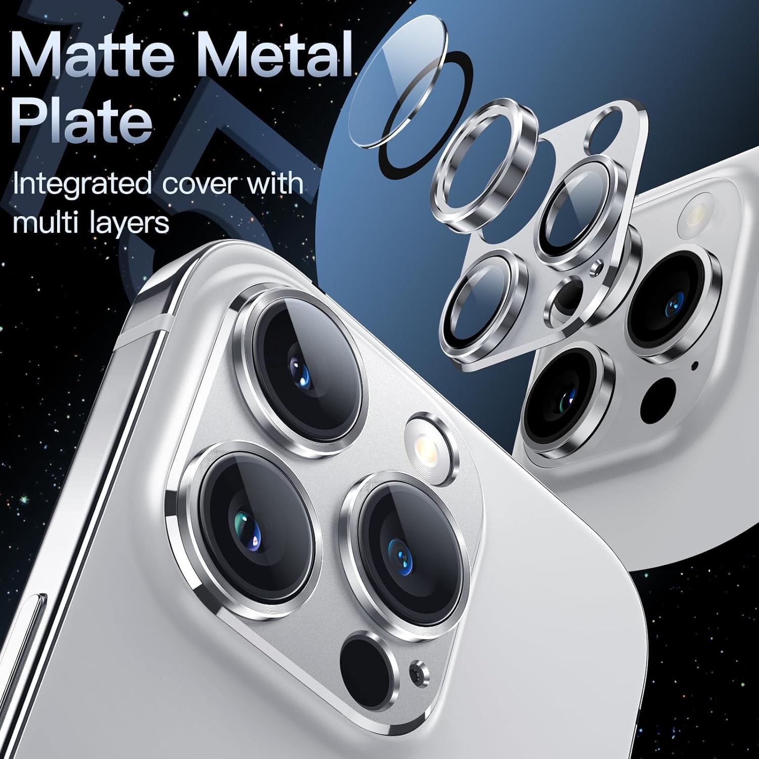 Kameraschutz iPhone 14 Pro 6,1 Zoll 14 Pro Max 6,7 Zoll 9H Glas Silber