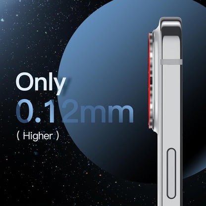 Kameraschutz iPhone 14 Pro Max 6,7 Zoll 9H Glas Vollabdeckung Silber