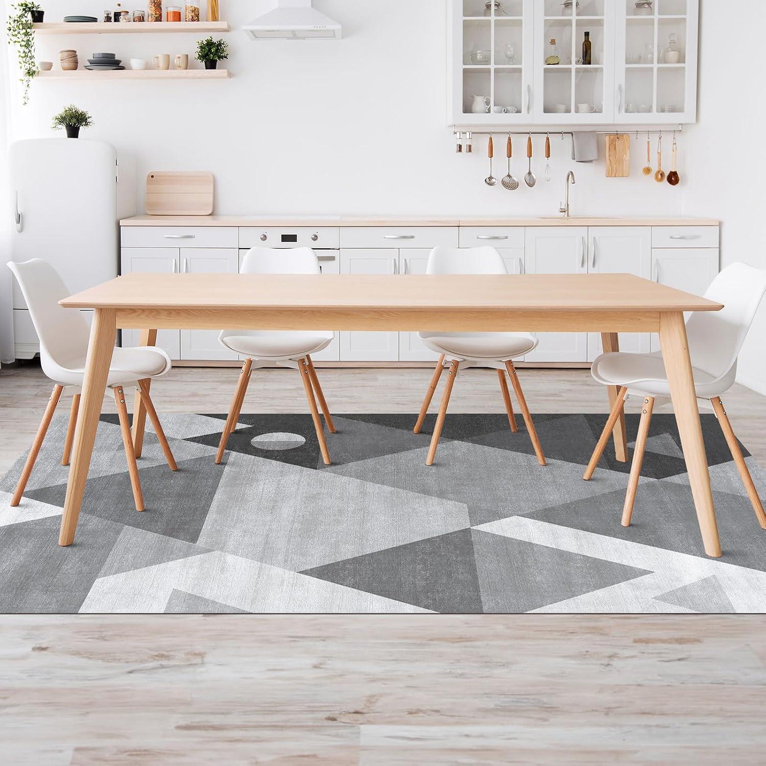 Moderner Teppich 200x300 cm Geometrisch Flauschig Grau